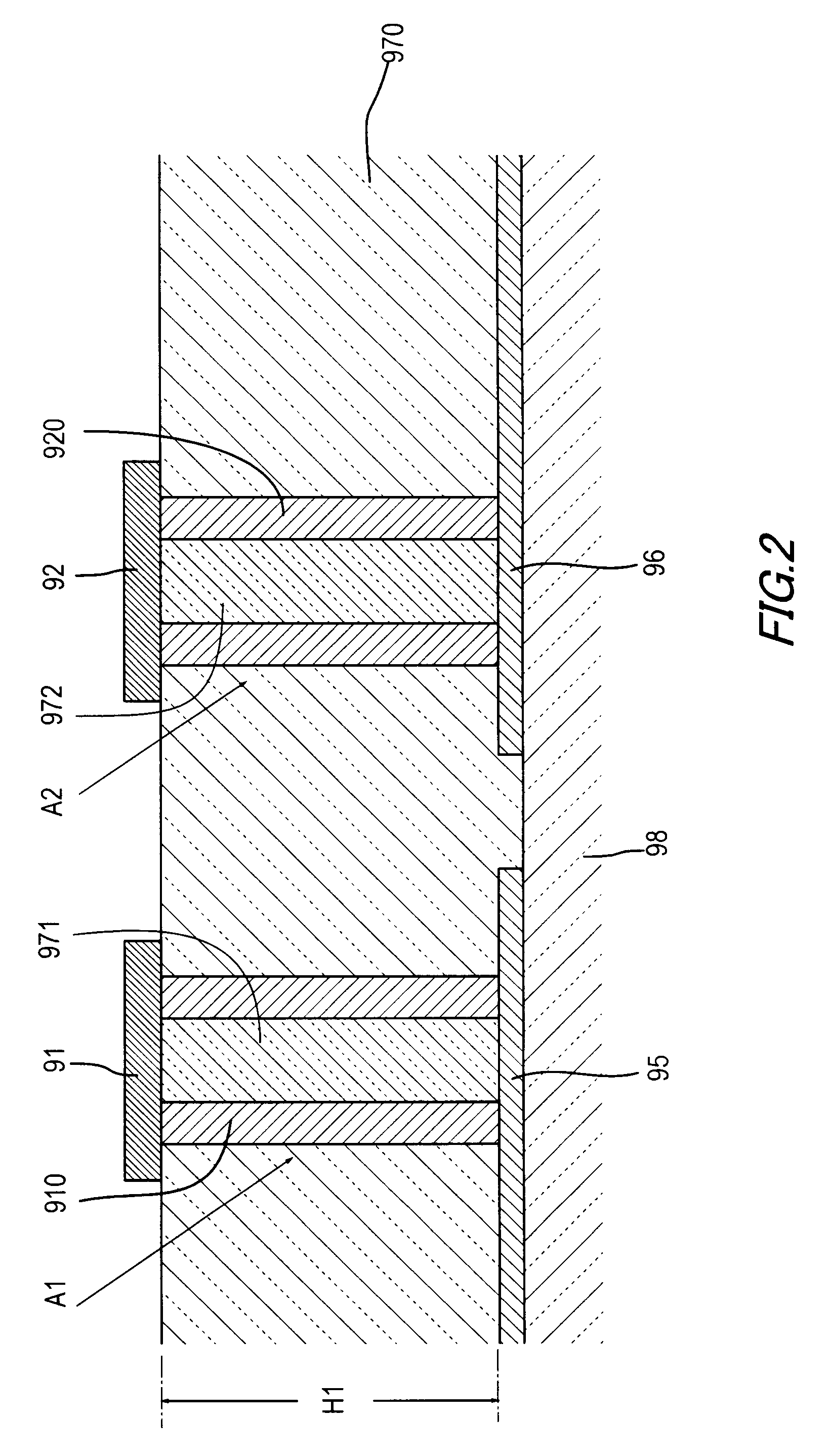 Thin film device with lead conductor film of increased surface area