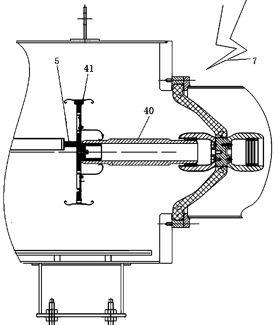 A basin-type insulator withstand voltage test device