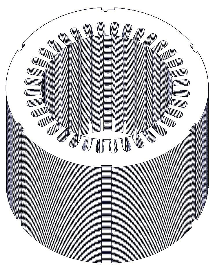 Motor stator punching sheet laminating technology