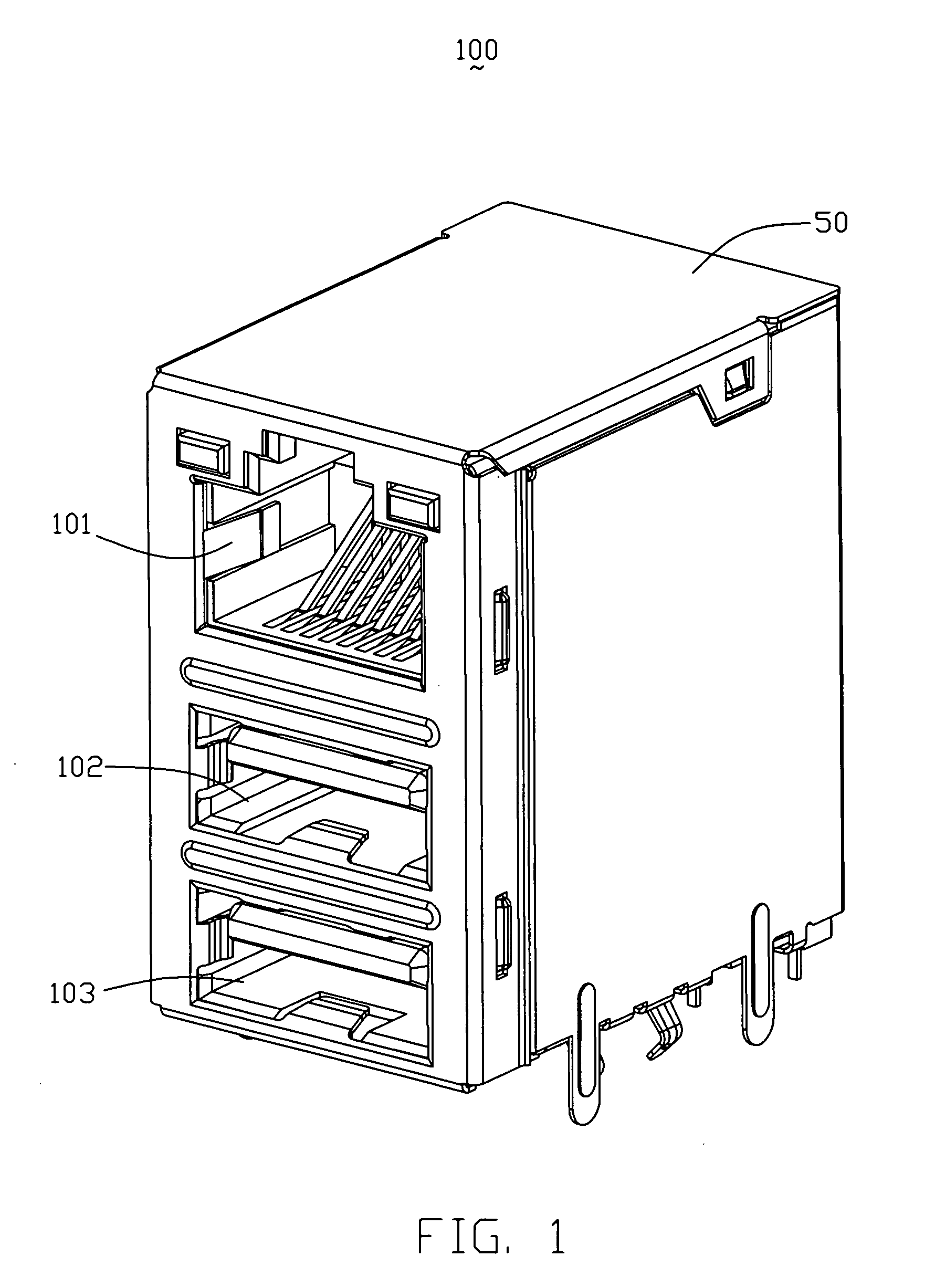 Electrical connector having an improved magnetic module