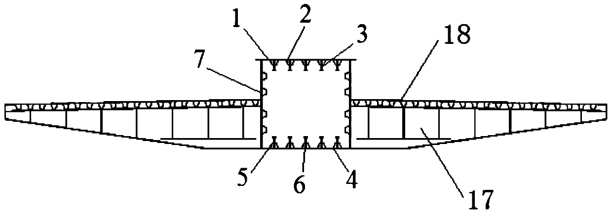 Steel beam and composite beam connecting structure