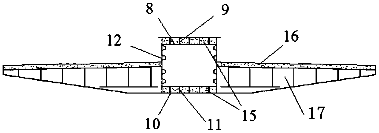 Steel beam and composite beam connecting structure