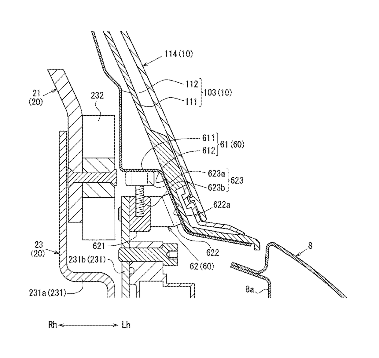 Rear vehicle-body structure of vehicle