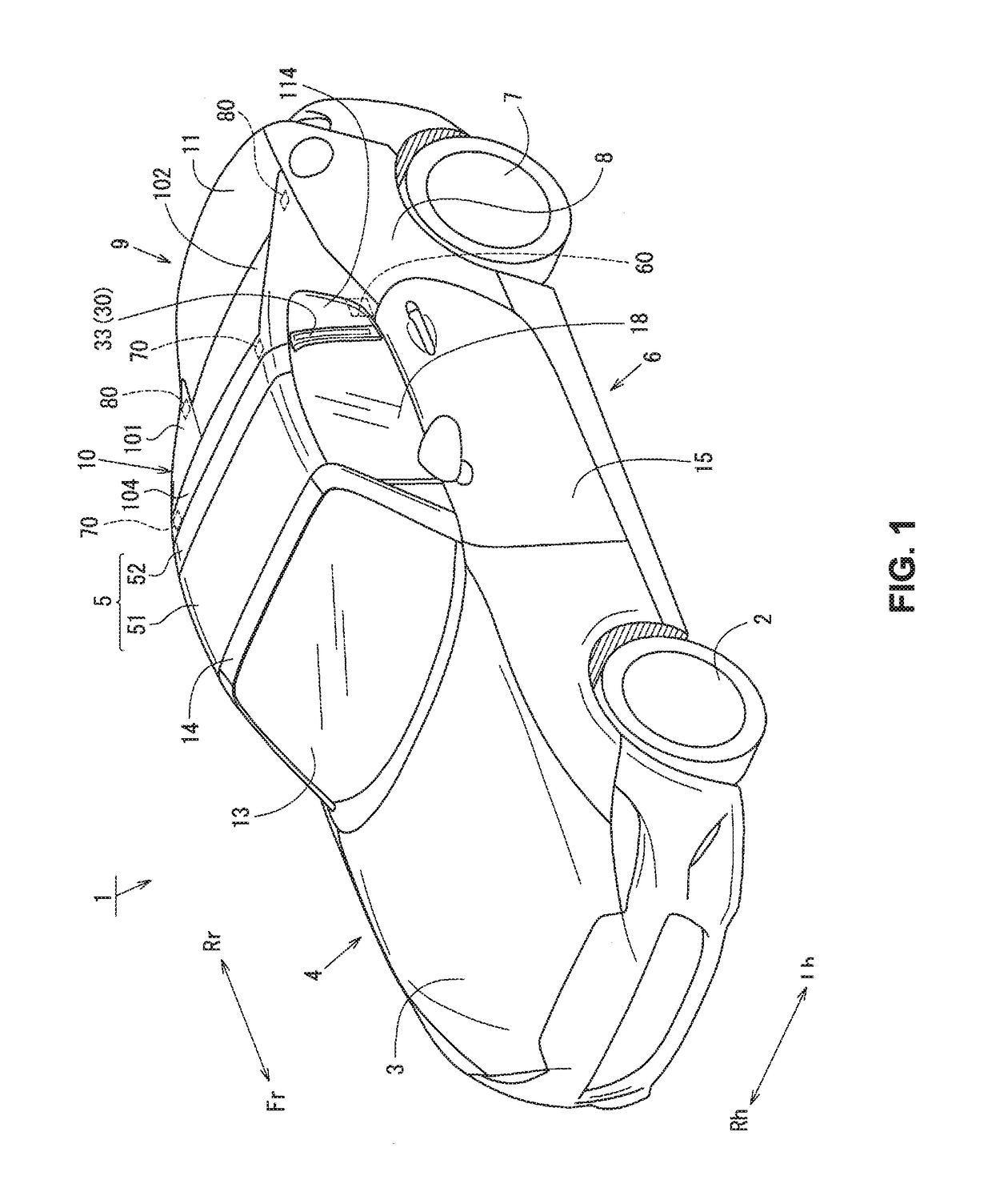 Rear vehicle-body structure of vehicle