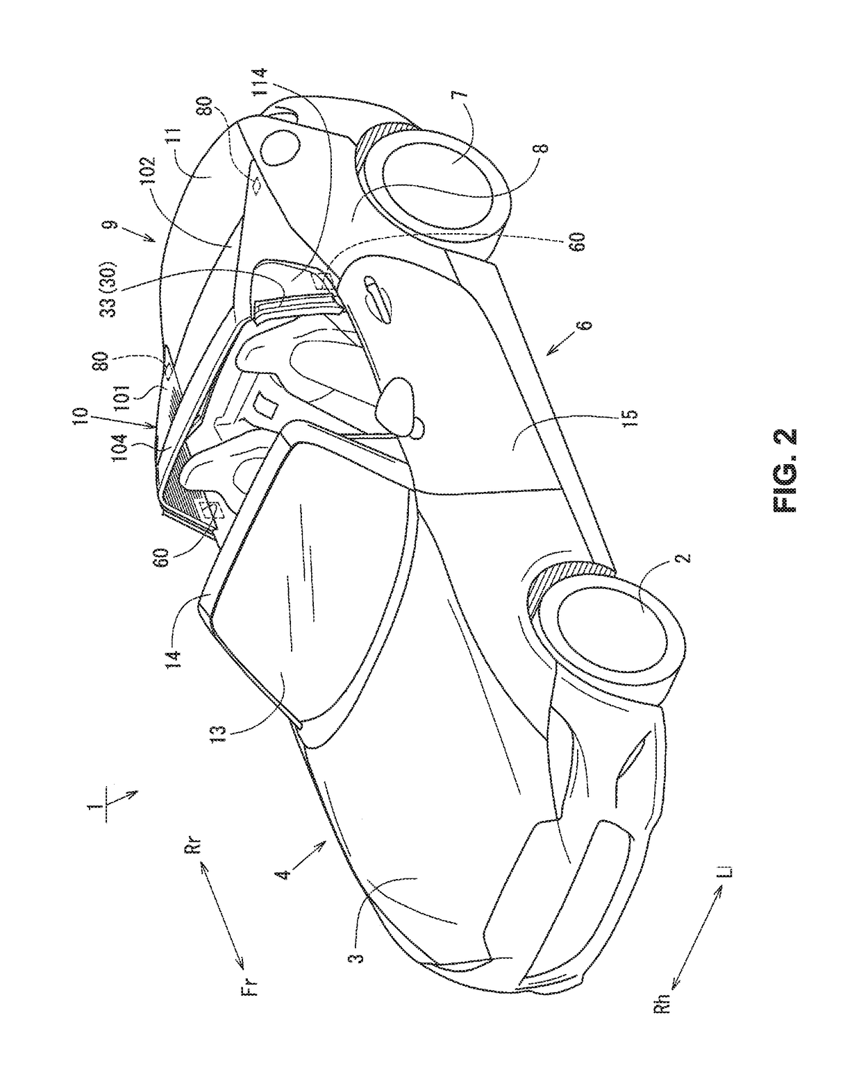 Rear vehicle-body structure of vehicle