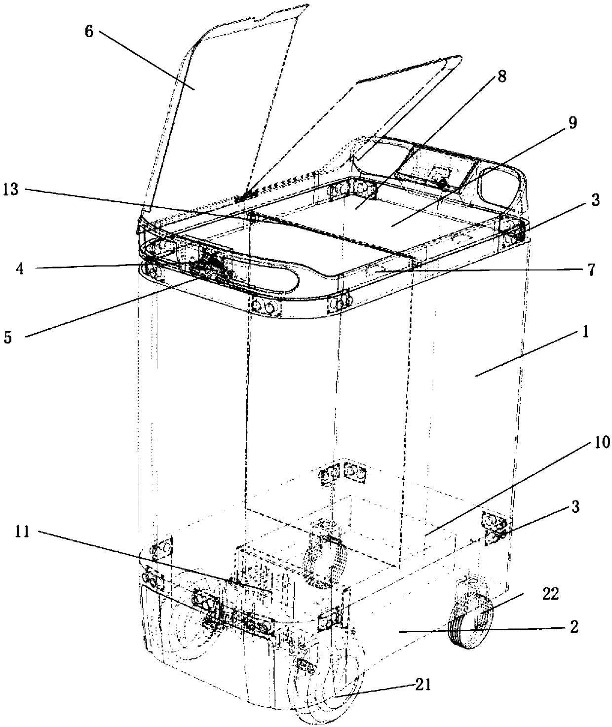 Intelligent cargo picking and delivering robot for shopping mall supermarket