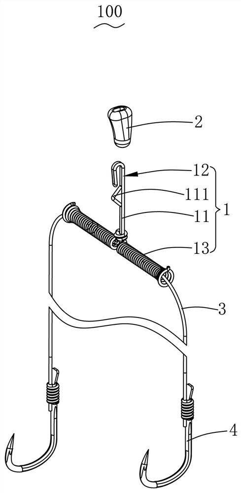 Sub-line double-hook