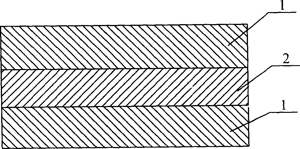 Composite plate of intermetallic TiAl compound and Ti alloy and its production process