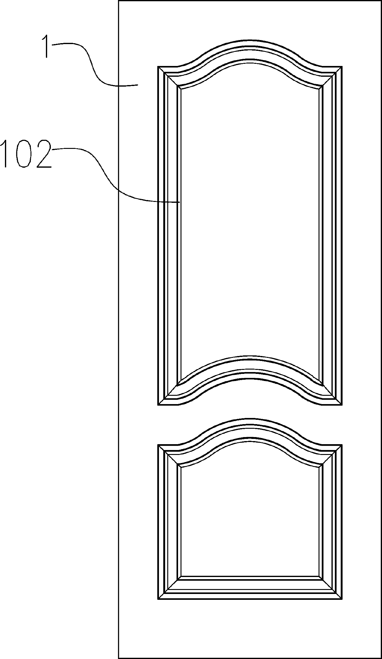 Lacquered wood press-attaching door and preparation method