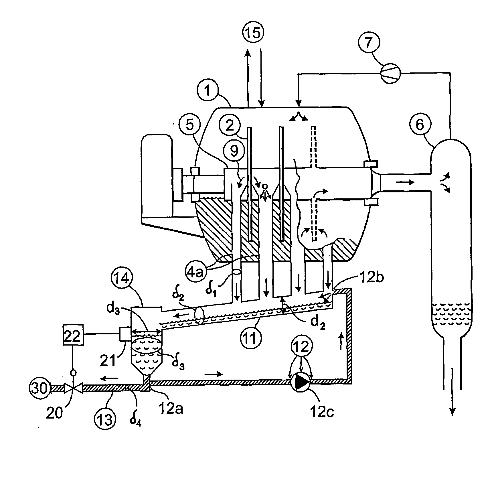 Pipe system for receiving and transporting lime sludge from a white liquor filter