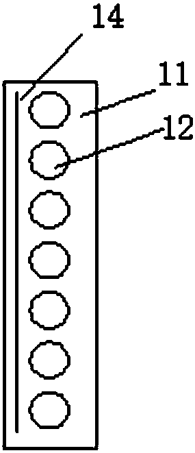 Top part horizontal displacement monitoring method for foundation pit support device