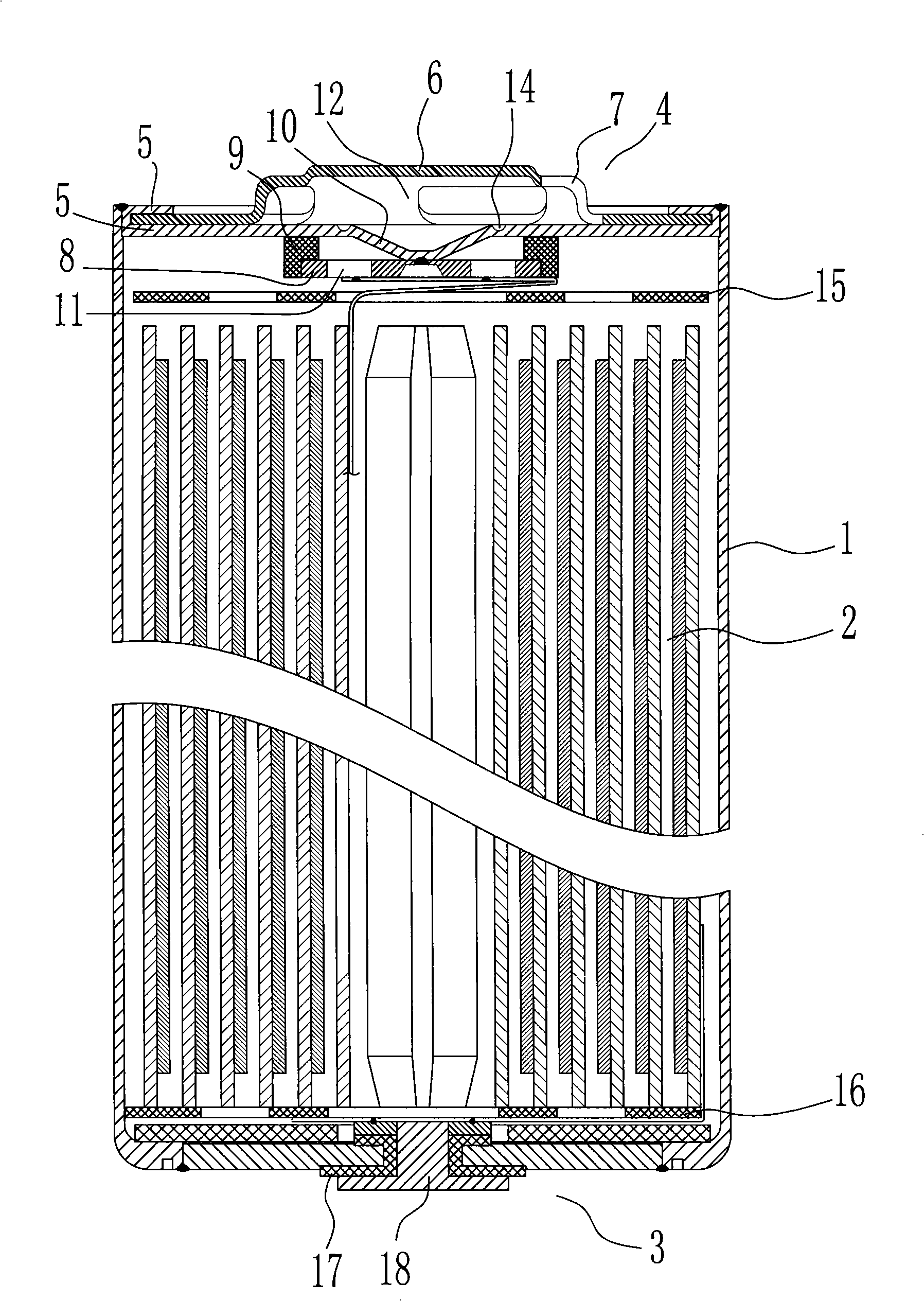 Explosion-proof battery