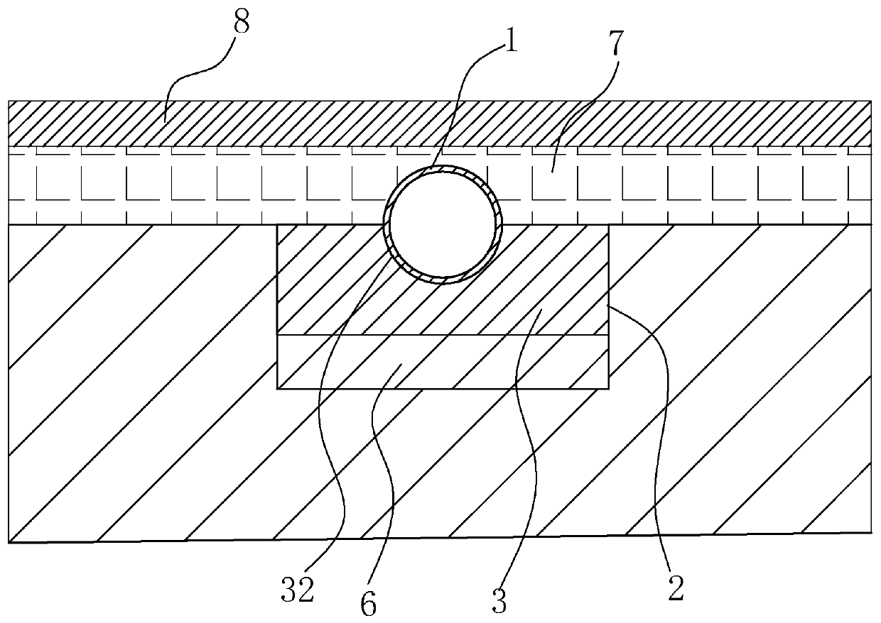 Installation structure for drainage pipeline and installation process thereof