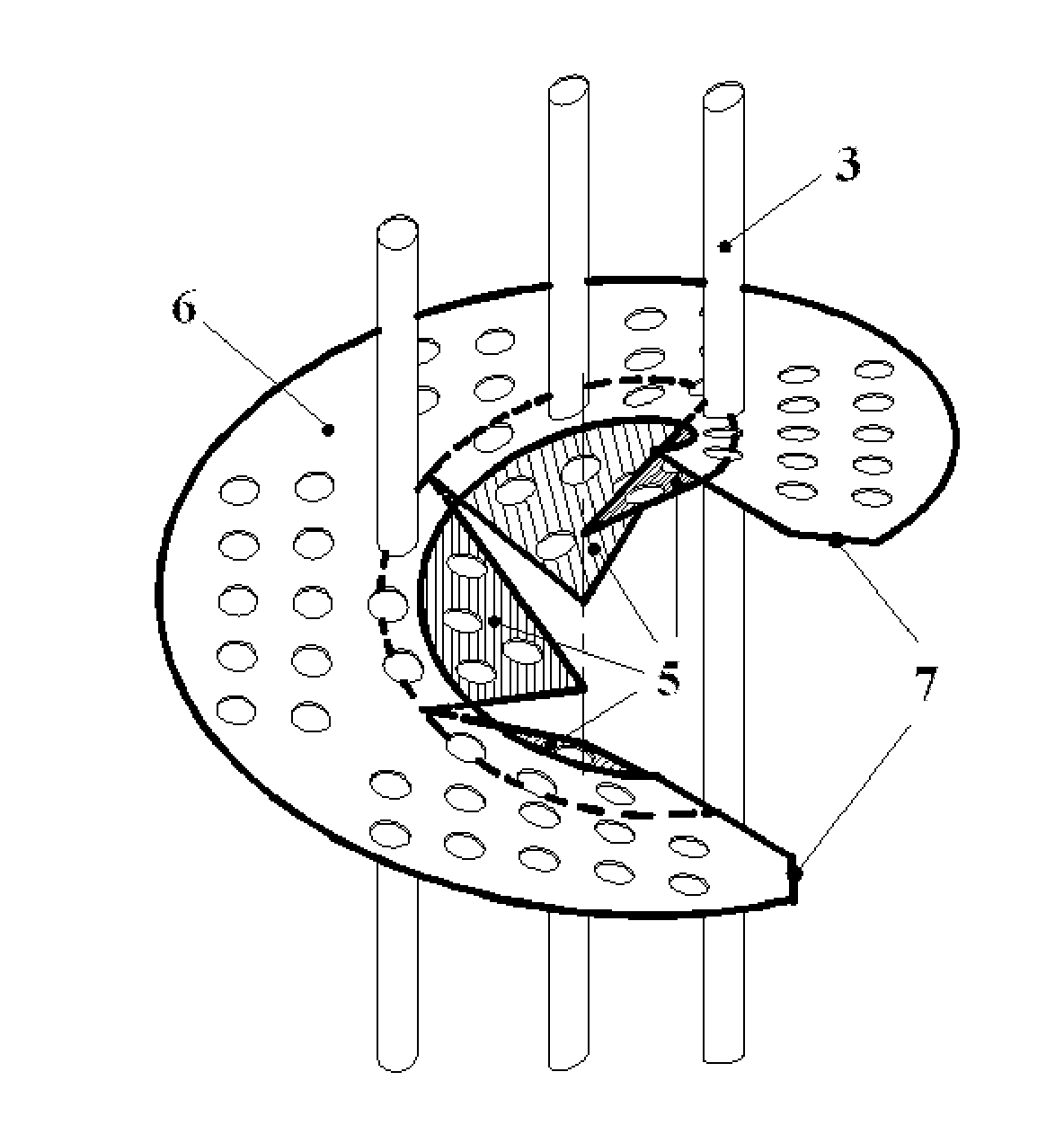 Single shell-pass or multiple shell-pass shell-and-tube heat exchanger with helical baffles