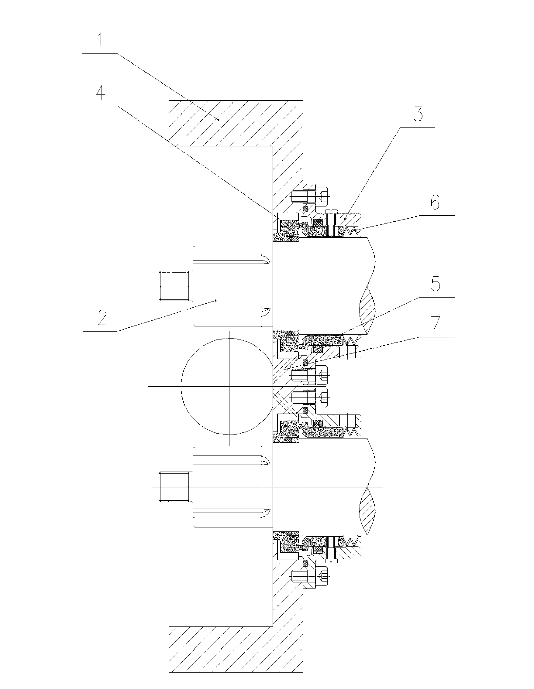 Mechanical seal device of rotor pump