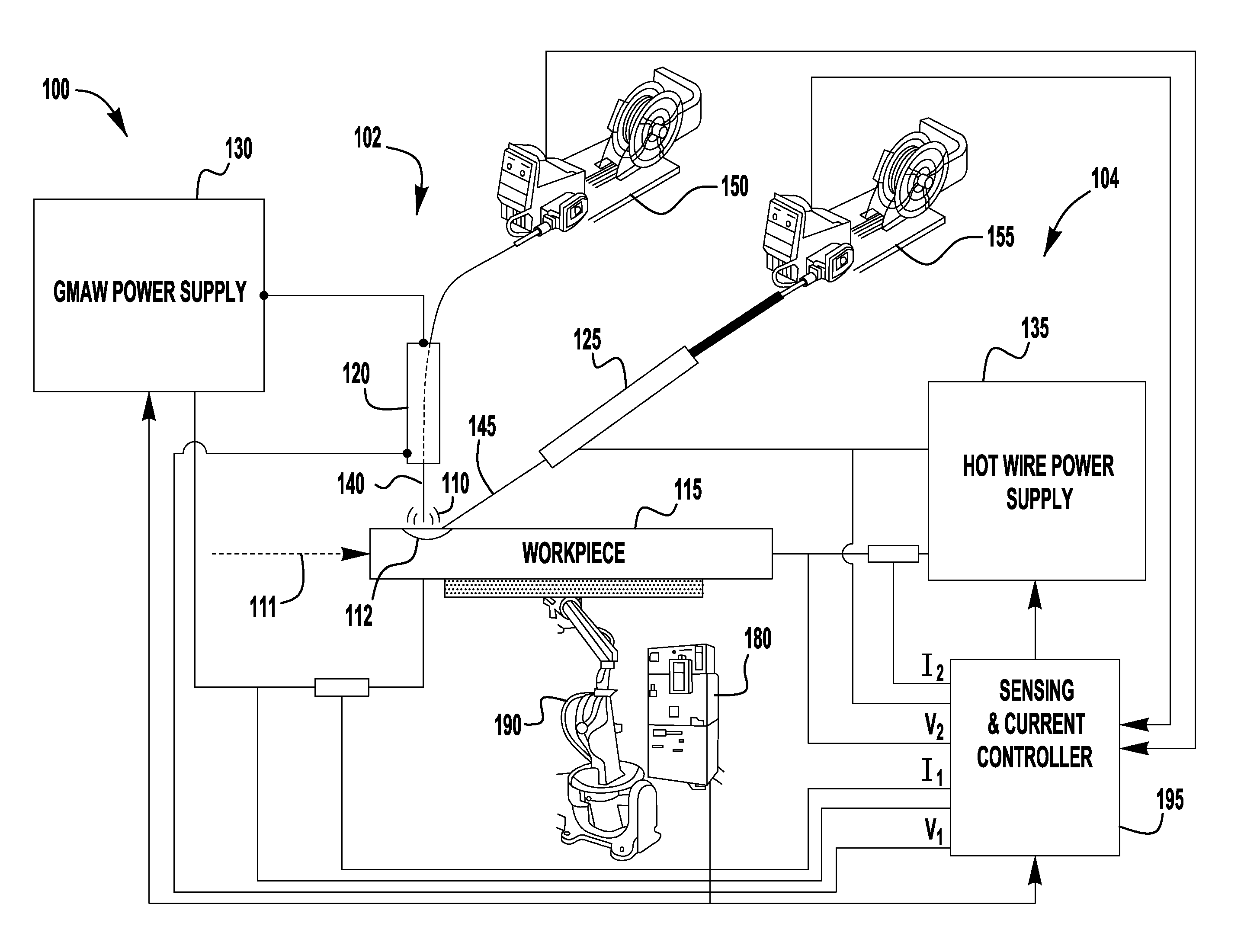 Tandem hot-wire systems