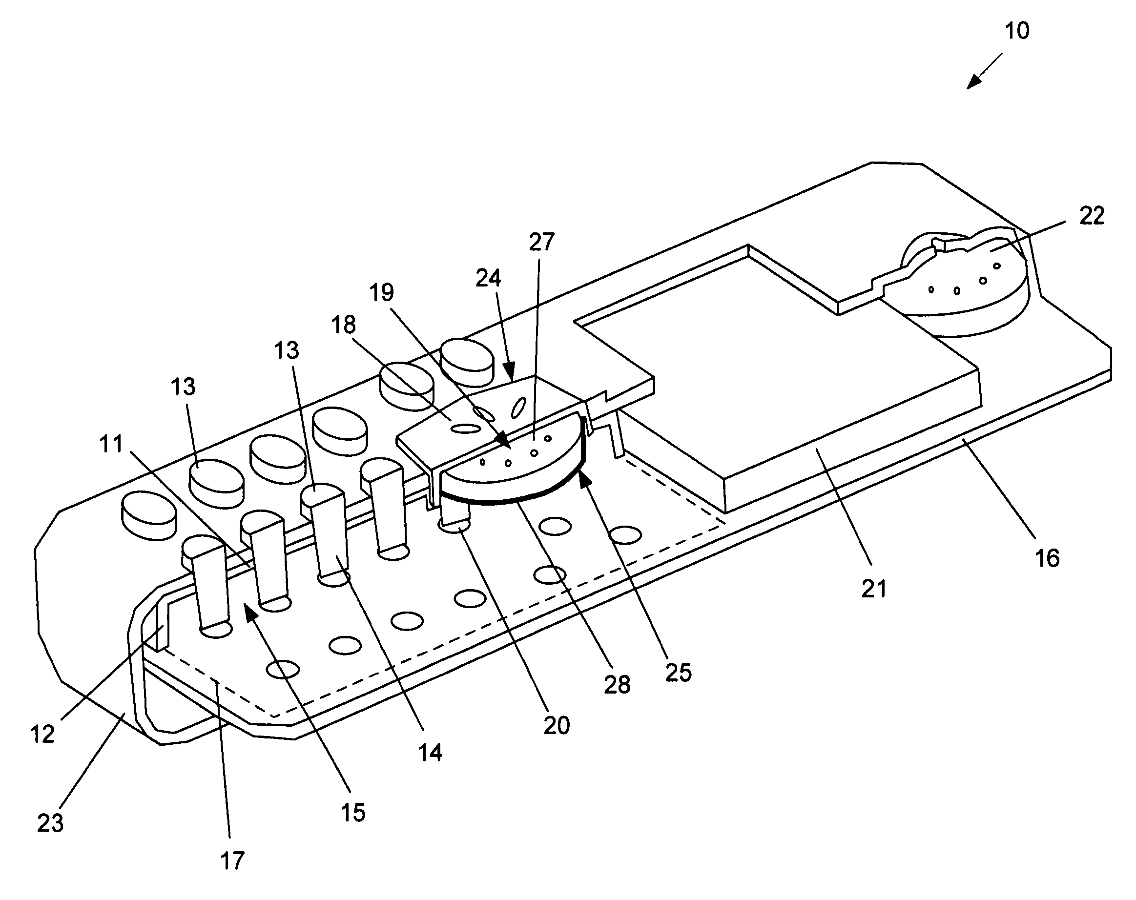 Portable handset with integrated speaker