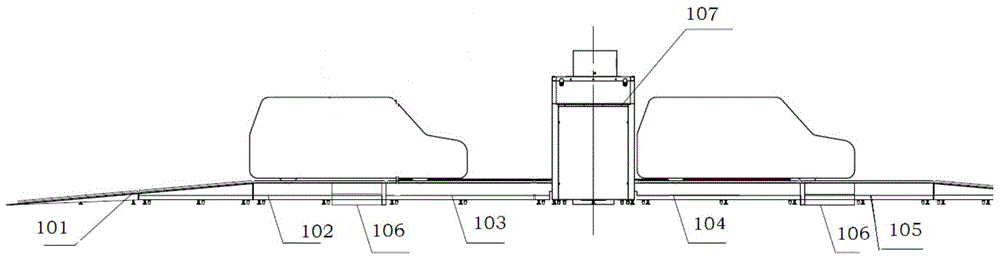 Radiation scanning and detecting device for small and medium size vehicles