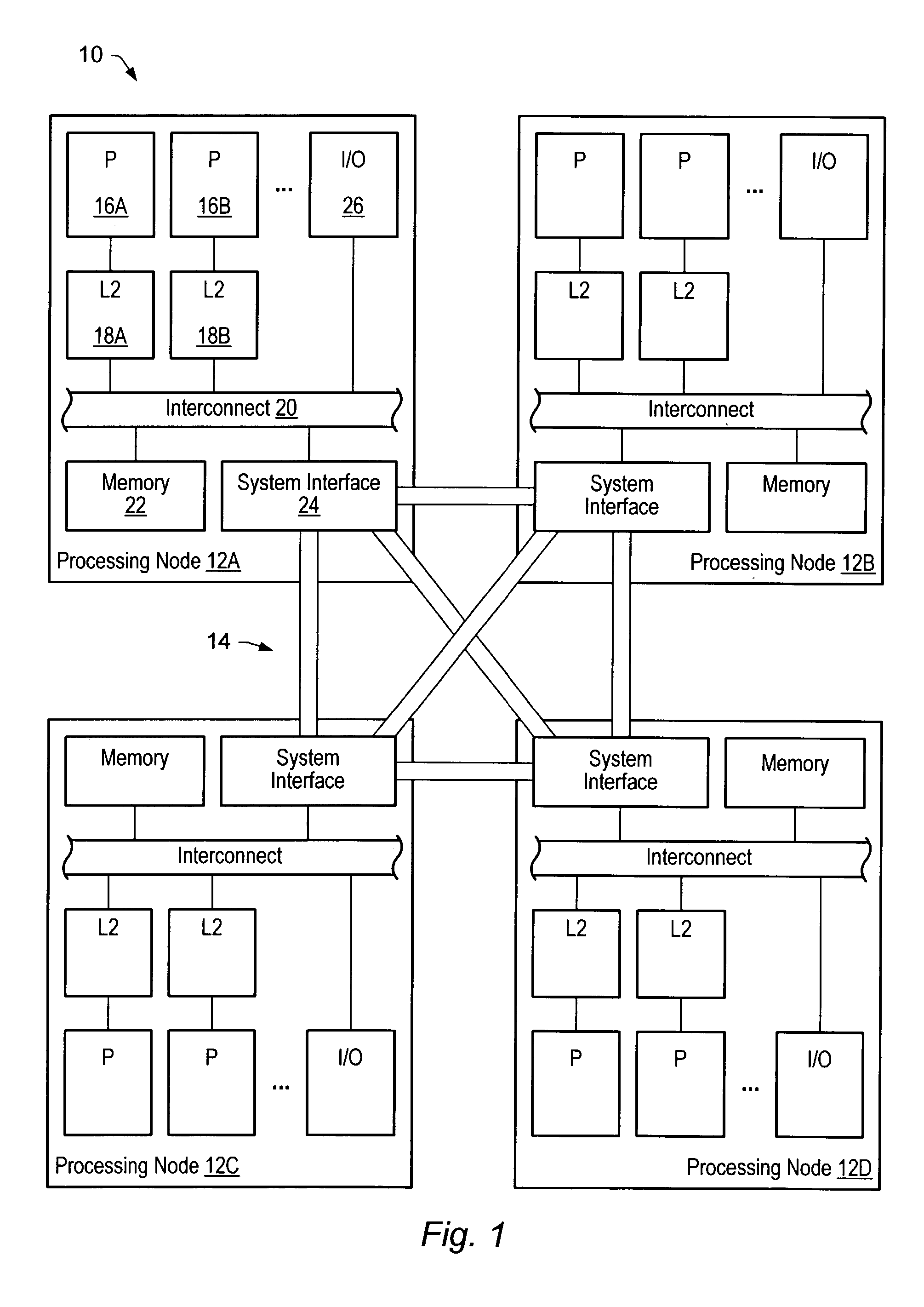 Multiprocessing systems employing hierarchical spin locks