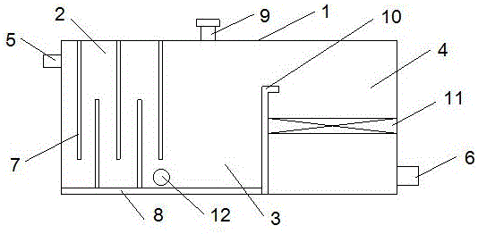 Domestic wastewater treatment device