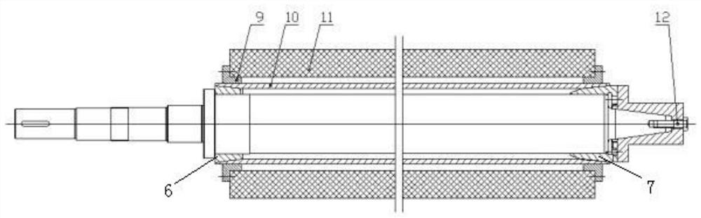 Polisher spindle device and roll changing method