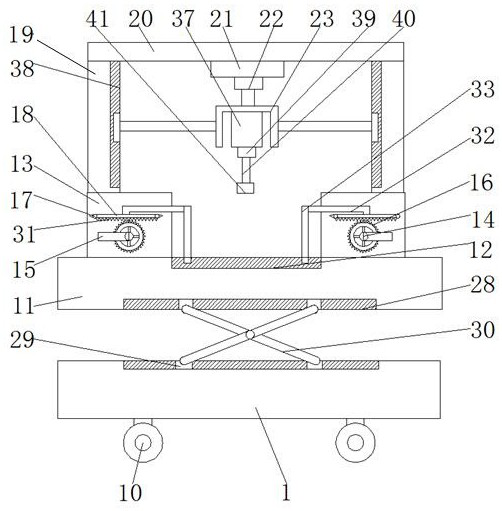 A detection device for industrial machinery parts