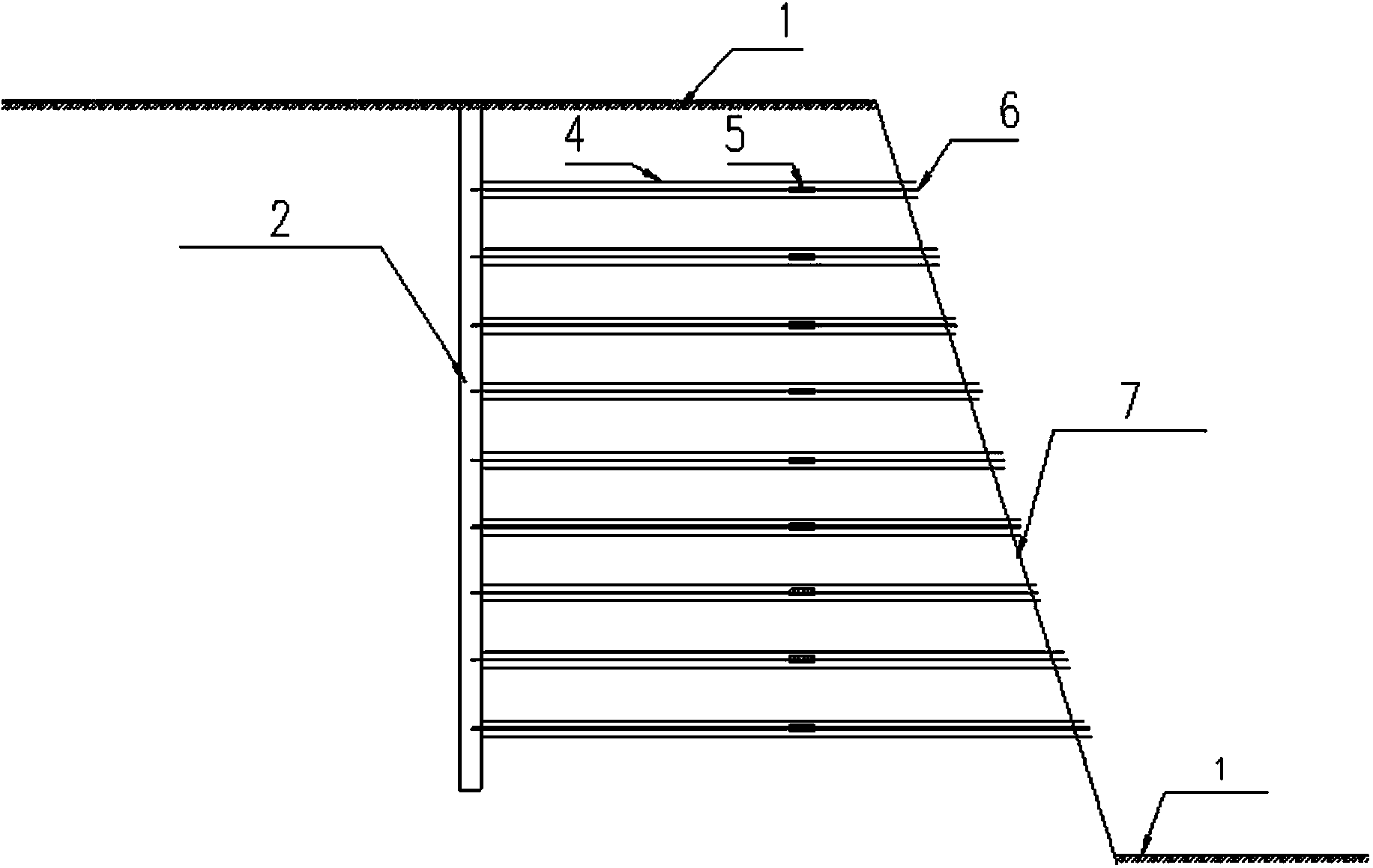 Pull rod type testing device and method for unsaturated undisturbed loess slope soil pressure