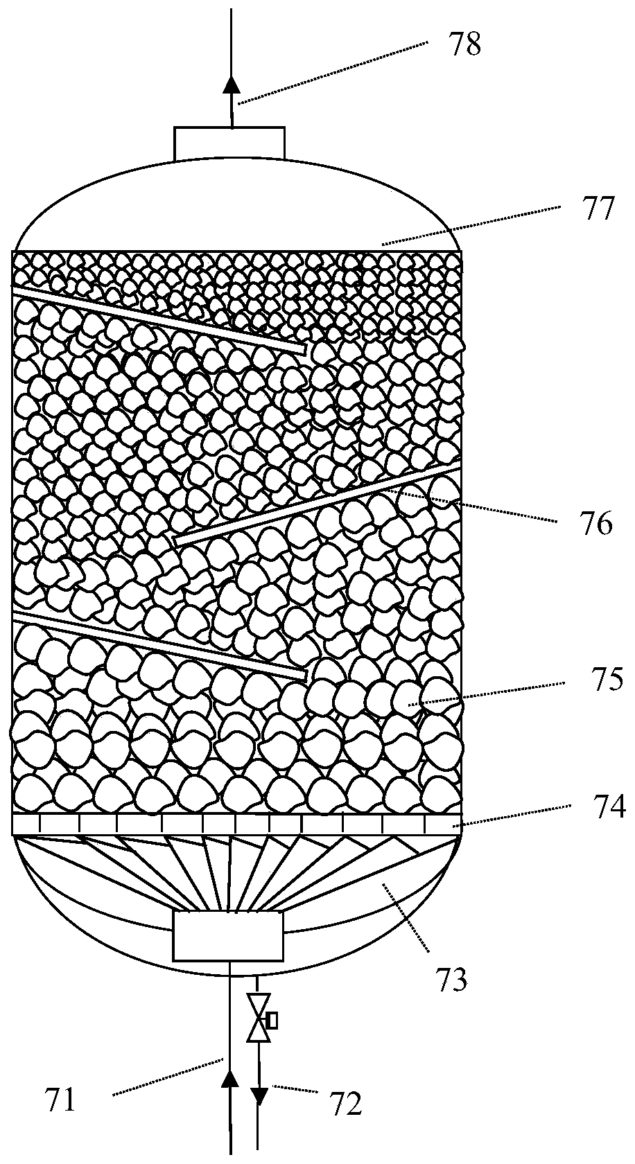 Tail gas treatment device and method for treating vapor extraction tail gas by utilizing mineralized garbage