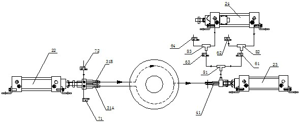 Automobile turbocharger middle shell cooling hole unblocking and blocking testing device and method