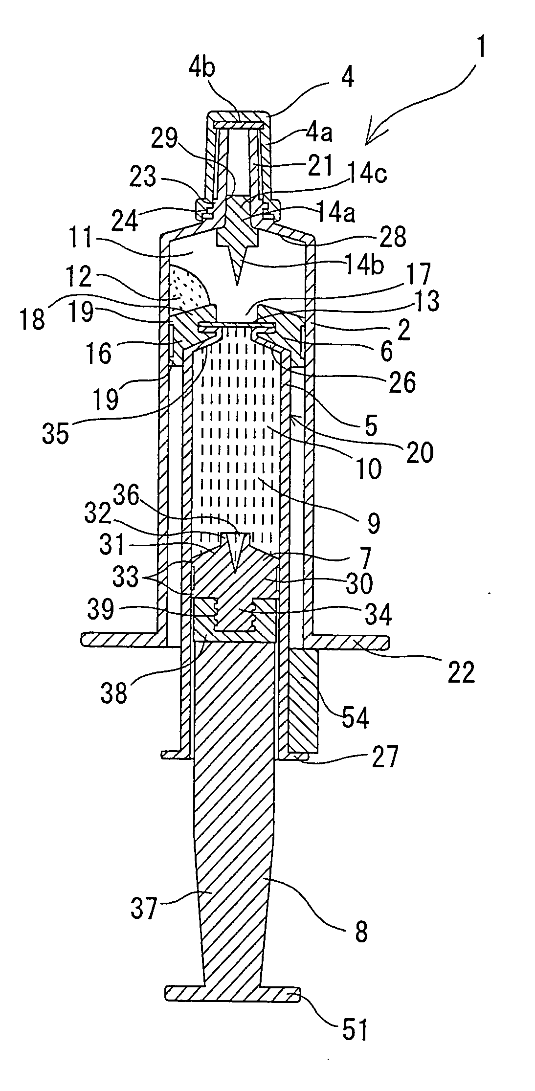 Two-chamber pre-filled syringe