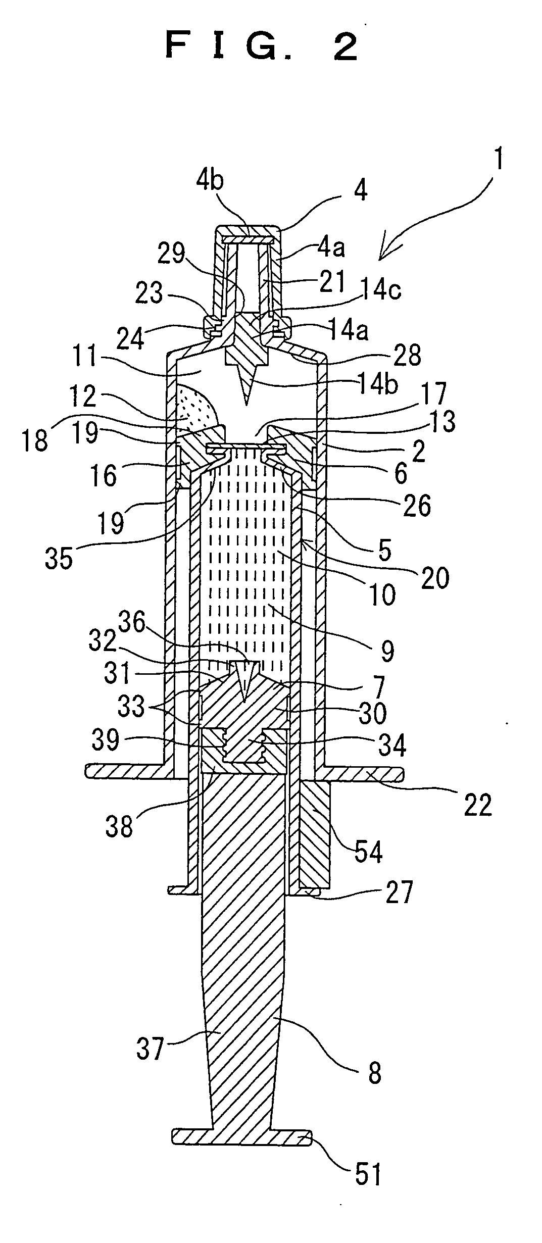 Two-chamber pre-filled syringe