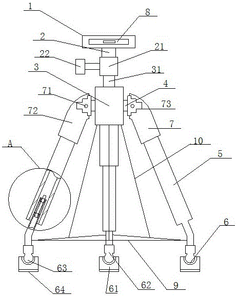 Anti-skid tripod for optical mapping instrument