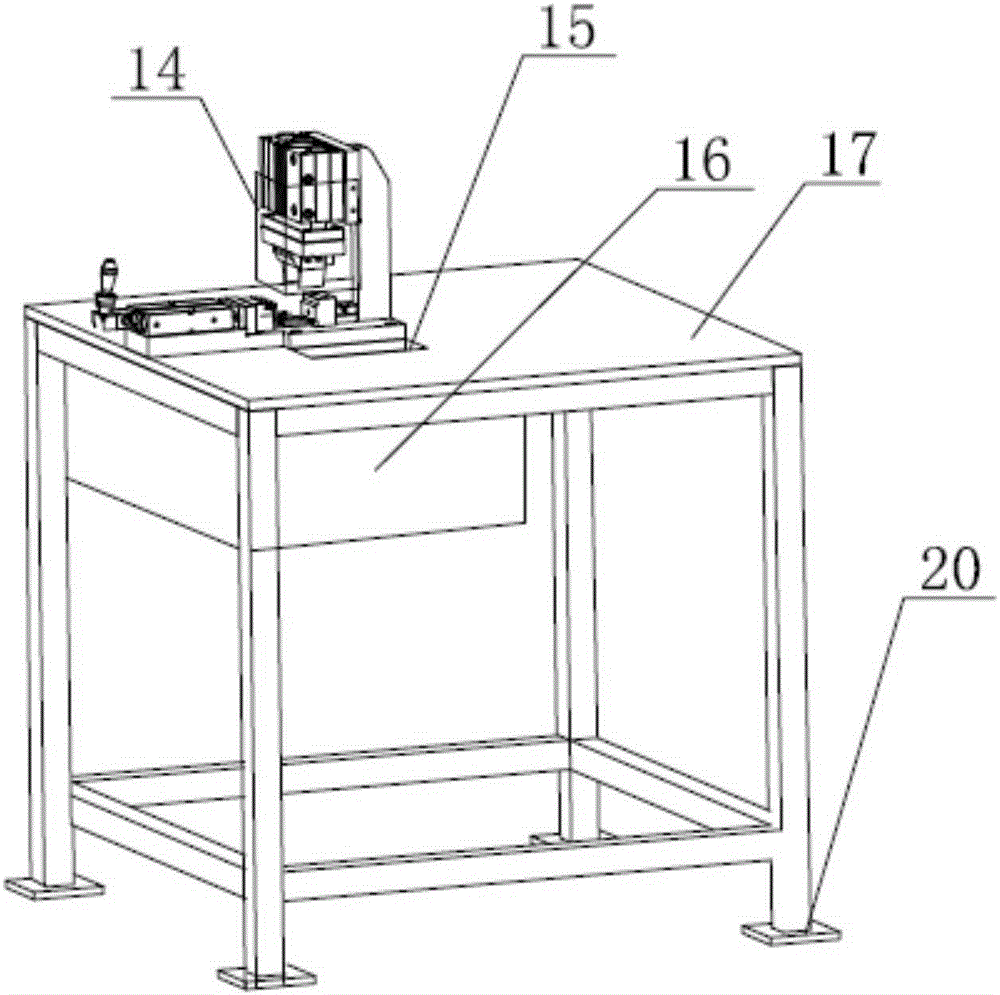 Device for punching double-skeleton-class products in linkage manner through movement of air cylinders