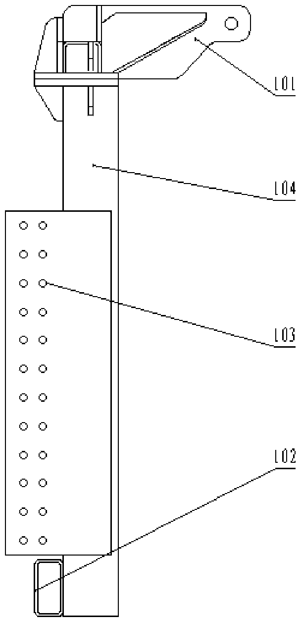 Rear working device for integrated linkage type snow remover