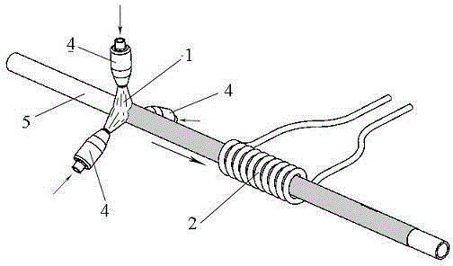 Method and device for manufacturing surface porous heat transfer tubes