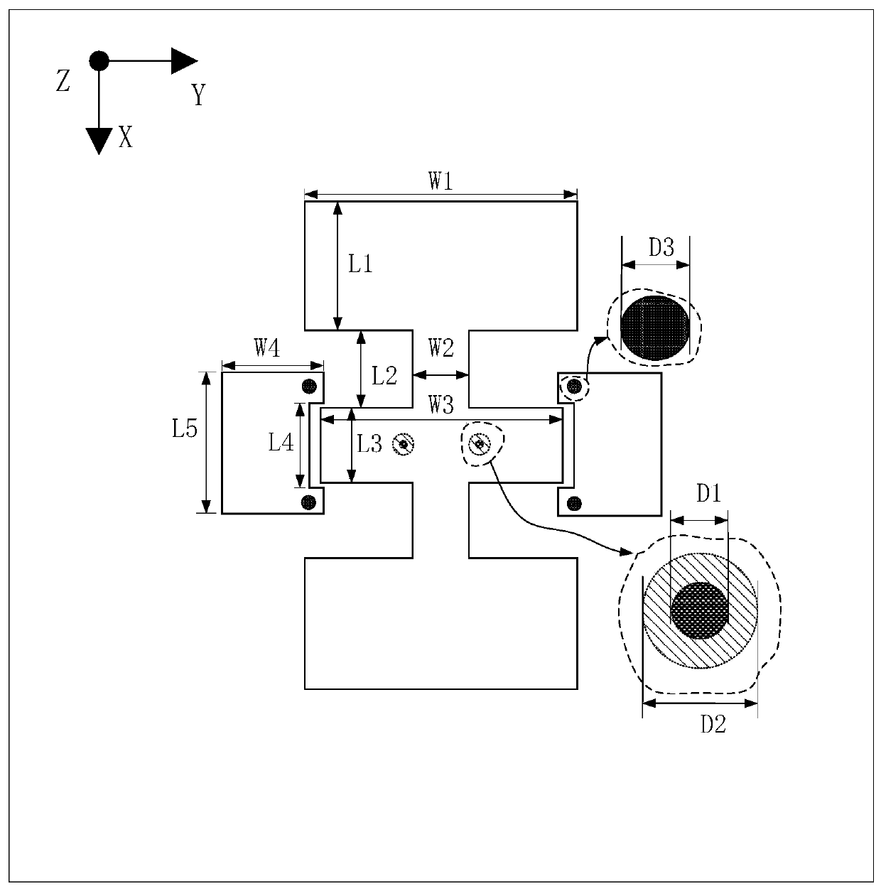 Low-profile broadband microstrip antenna based on differential feed technology