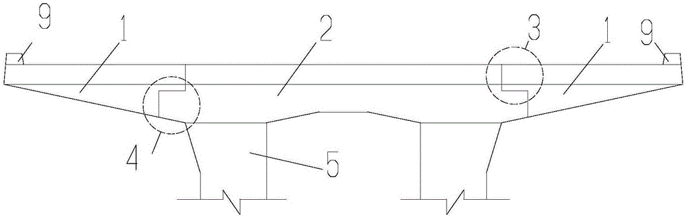 Large prefabricated assembly cap beam with corbel structure and construction method