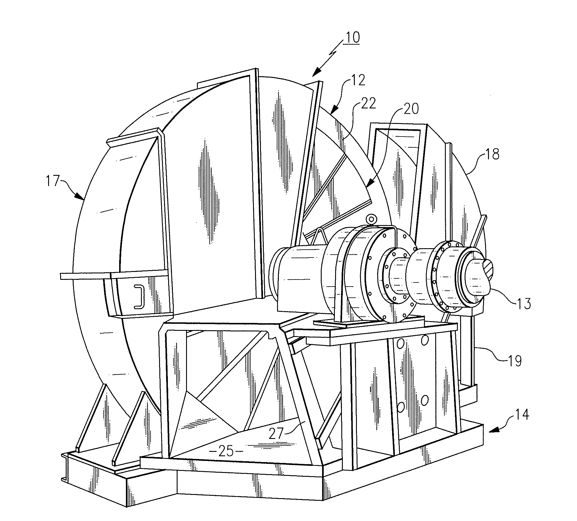 Clamping apparatus for wood chipper