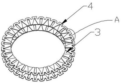 Fire distributor with two variable fire hole airway characteristics