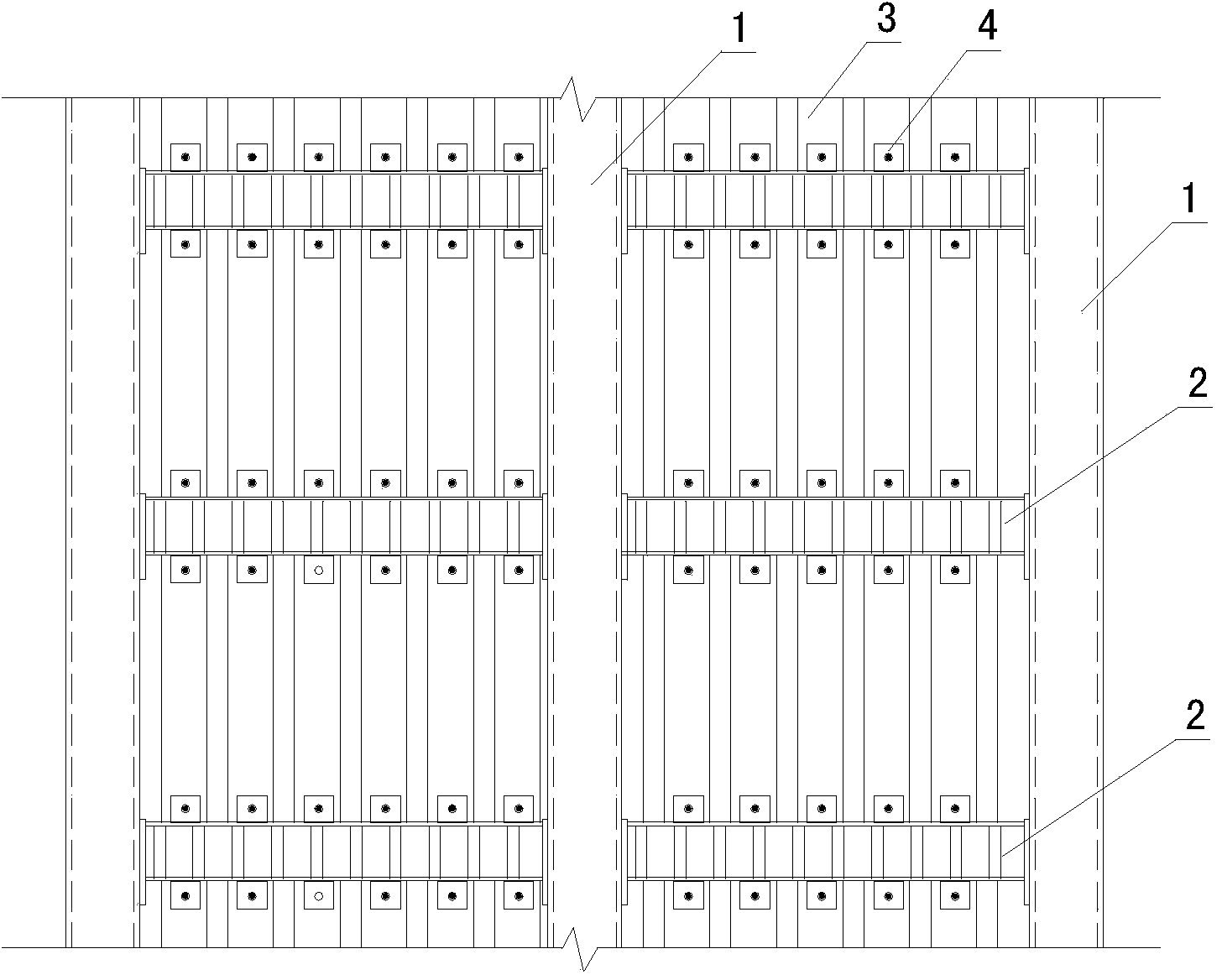 Assembling and energy consuming structural system with combined fluted frameworks and shear walls