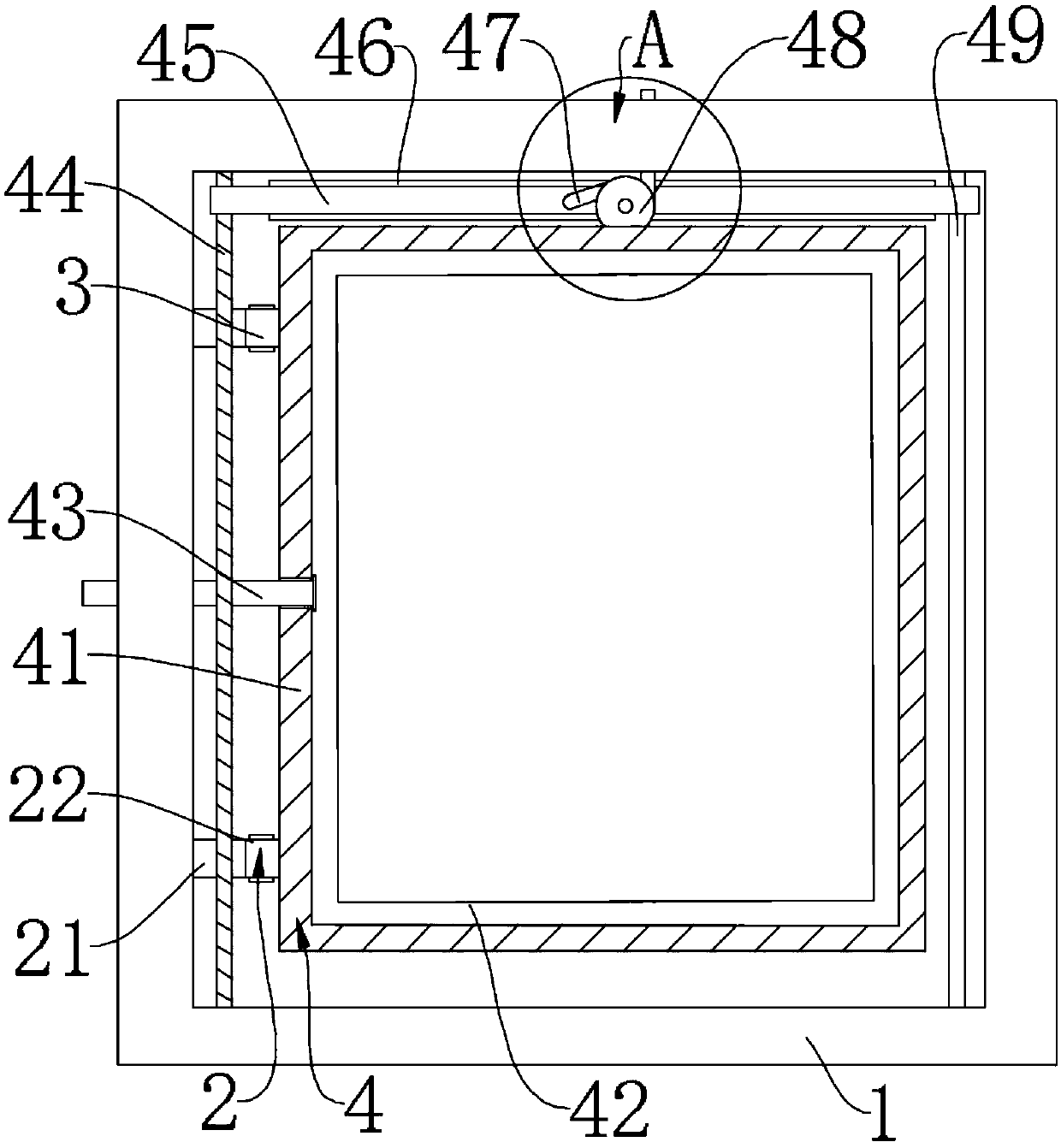 Secondary sample mounting device for corrosion layer of lead-acid storage battery plate