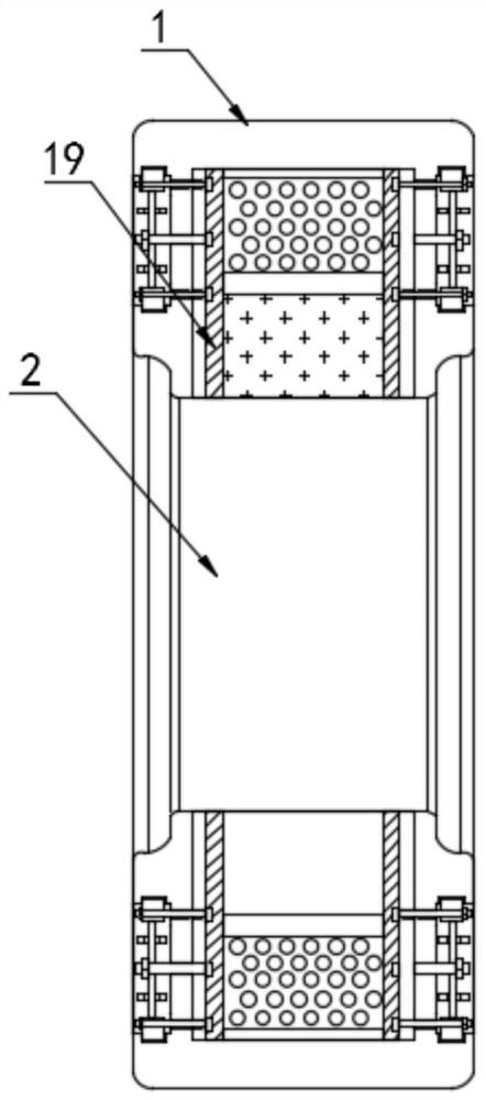 Filled solid tire for low speed heavy duty vehicle