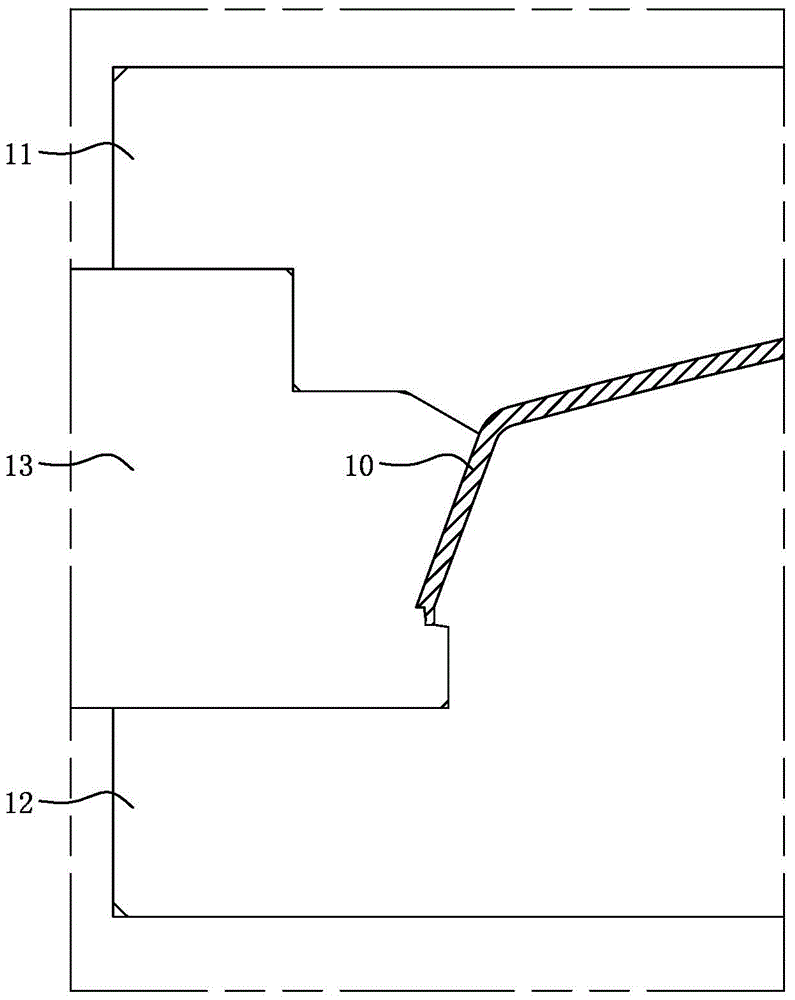 Large-scale sliding block structure for preventing product from burring