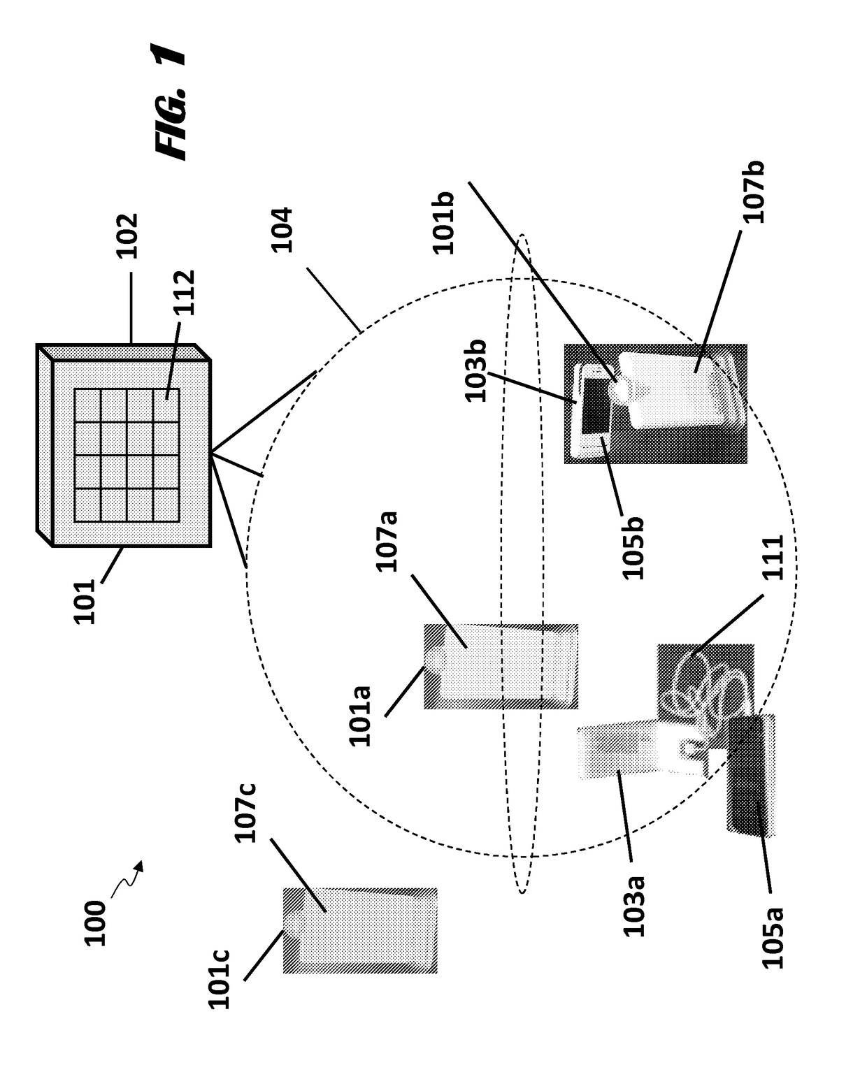 TV system with wireless power transmitter