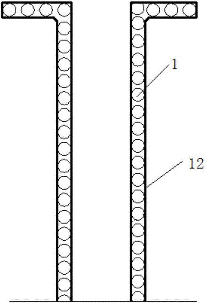 Slag trough structure and construction method for same