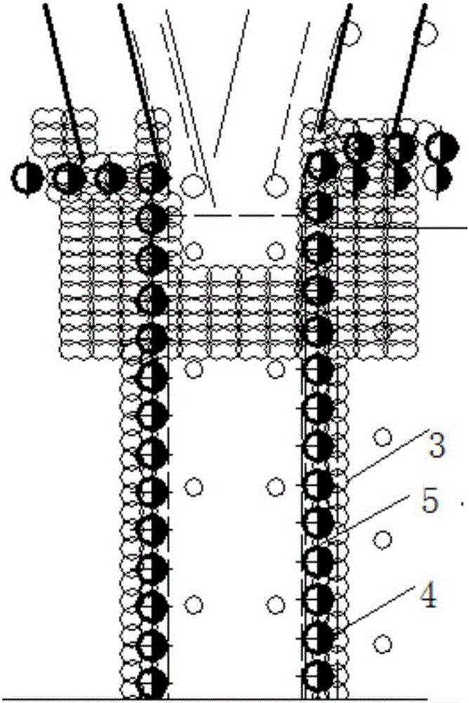 Slag trough structure and construction method for same