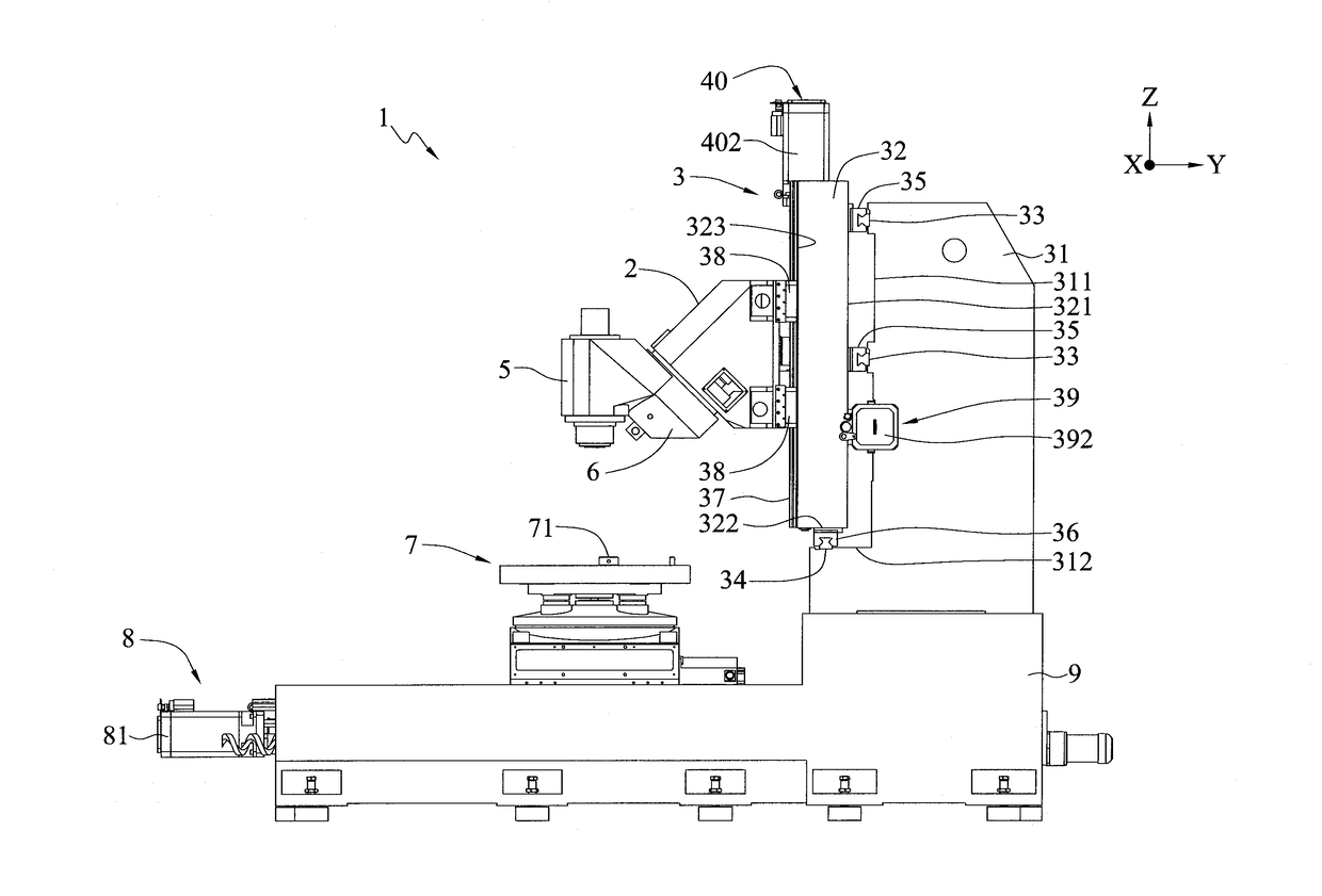 Machine tool and feed saddle structure thereof