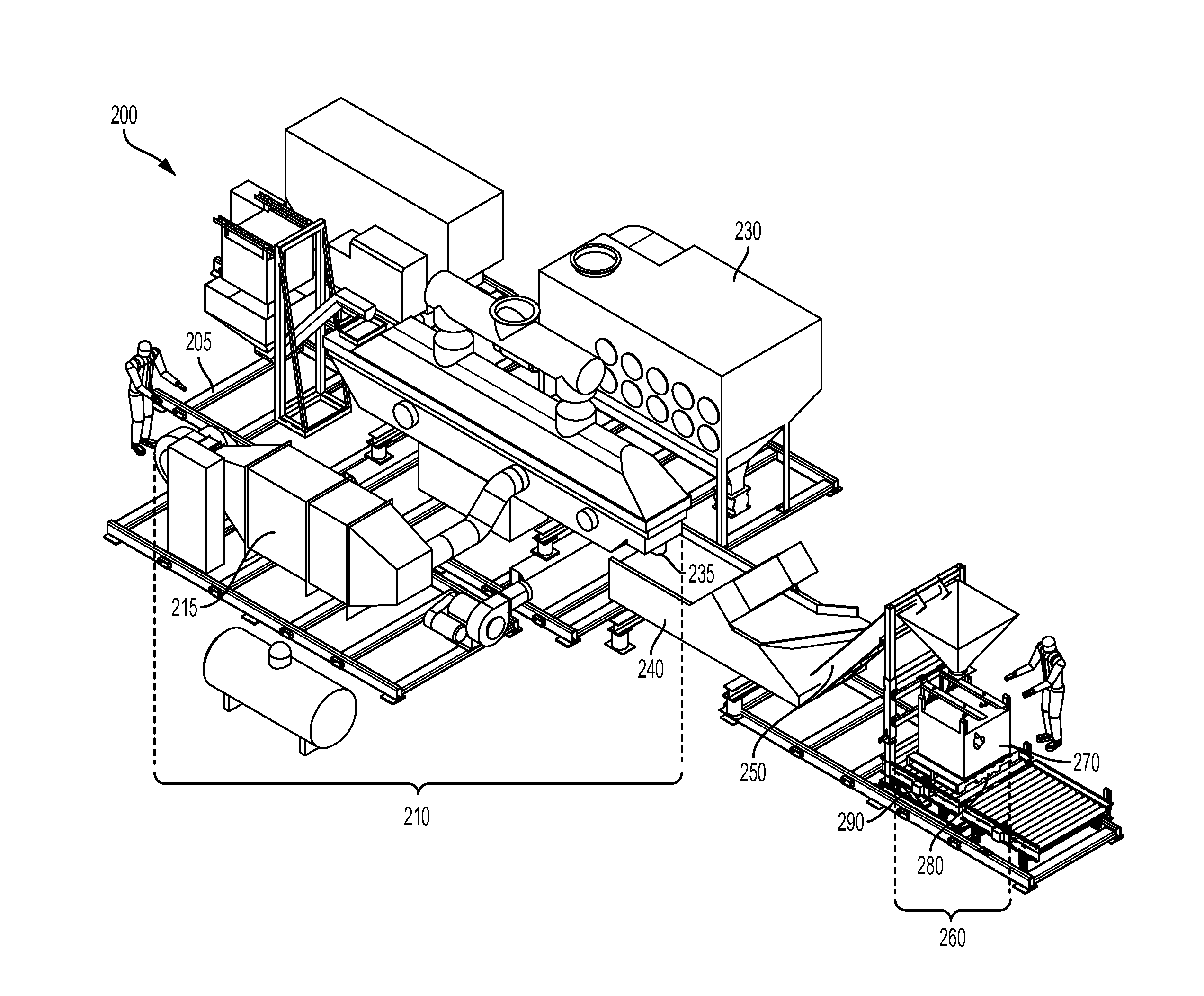 Method and system for processing and recycling infill material of artificial turf