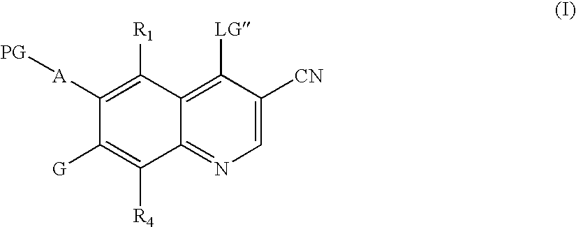 Quinoline intermediates of receptor tyrosine kinase inhibitors and the synthesis thereof