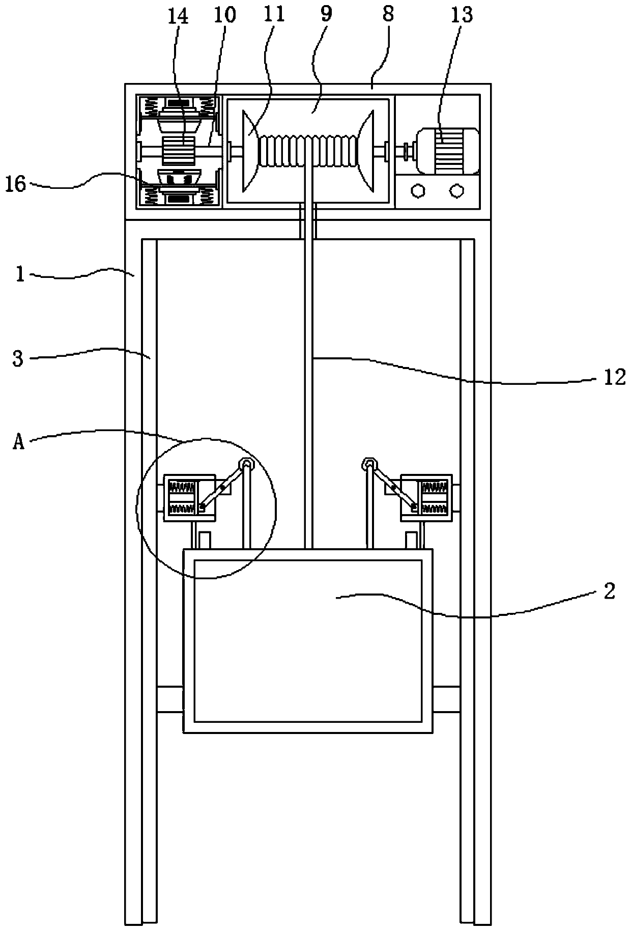 Passenger elevator with emergency braking function